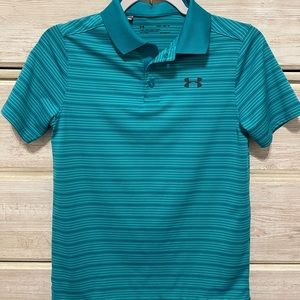 Boys Size Medium- Under Armour Performance Polo & Magellan long sleeve.